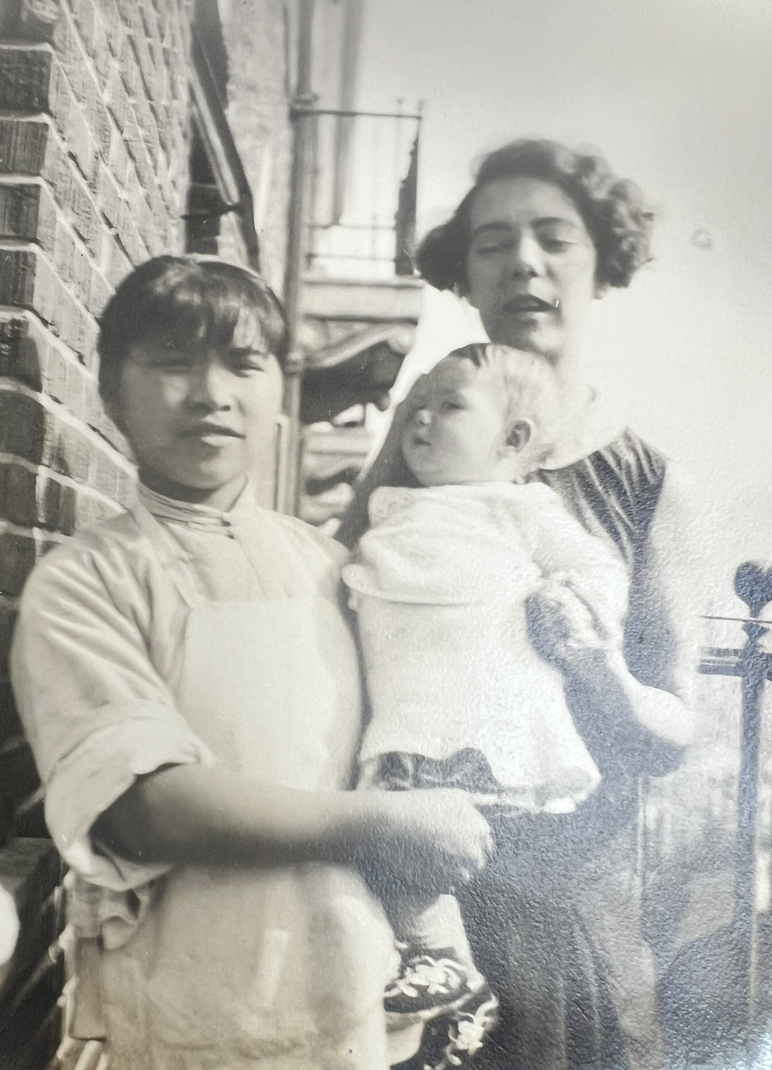 Shell with her amah (nanny) and Florence, Shanghai 1932