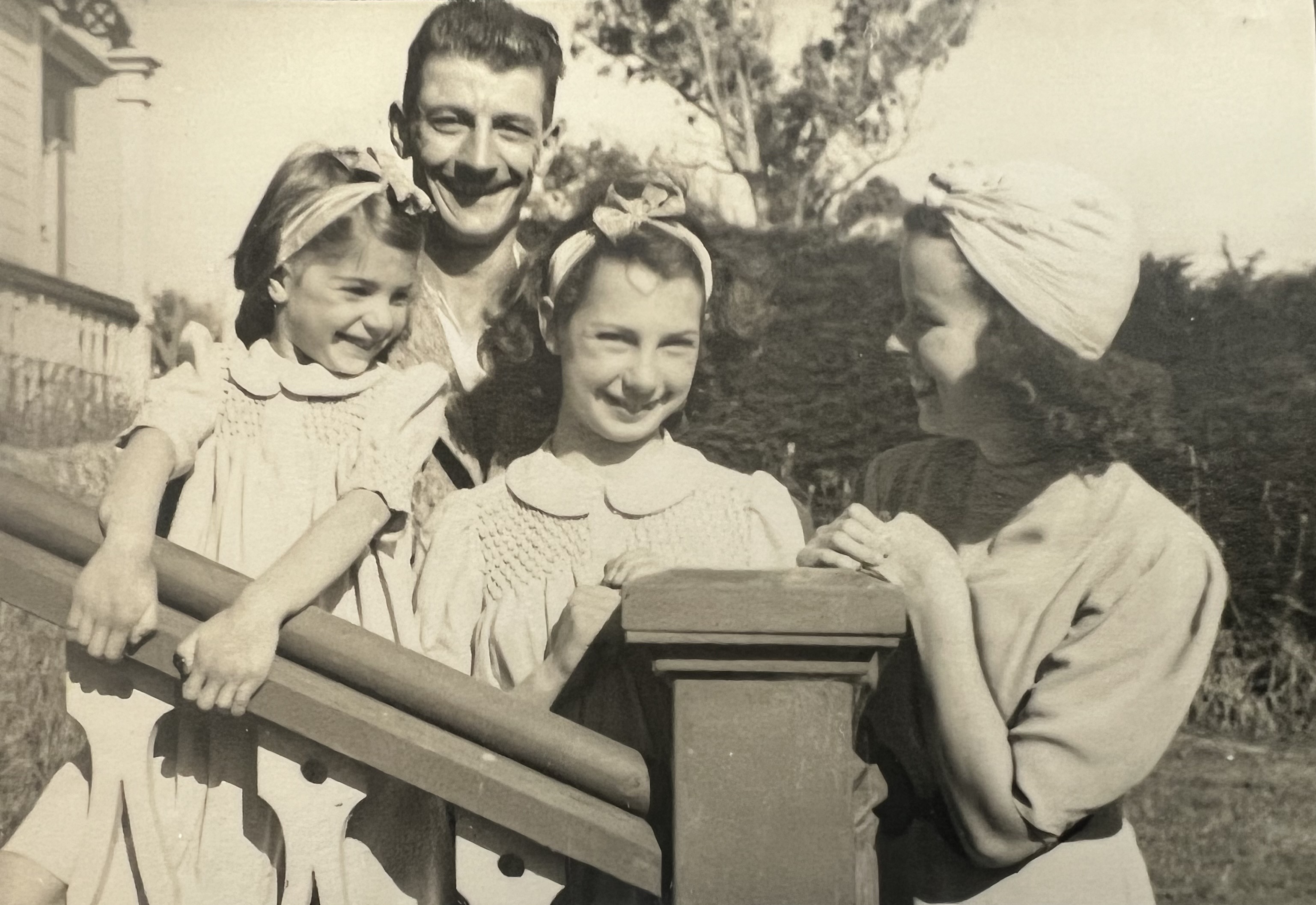 Shell, Cherry and parents Ted and Margeret Hankin, 1943