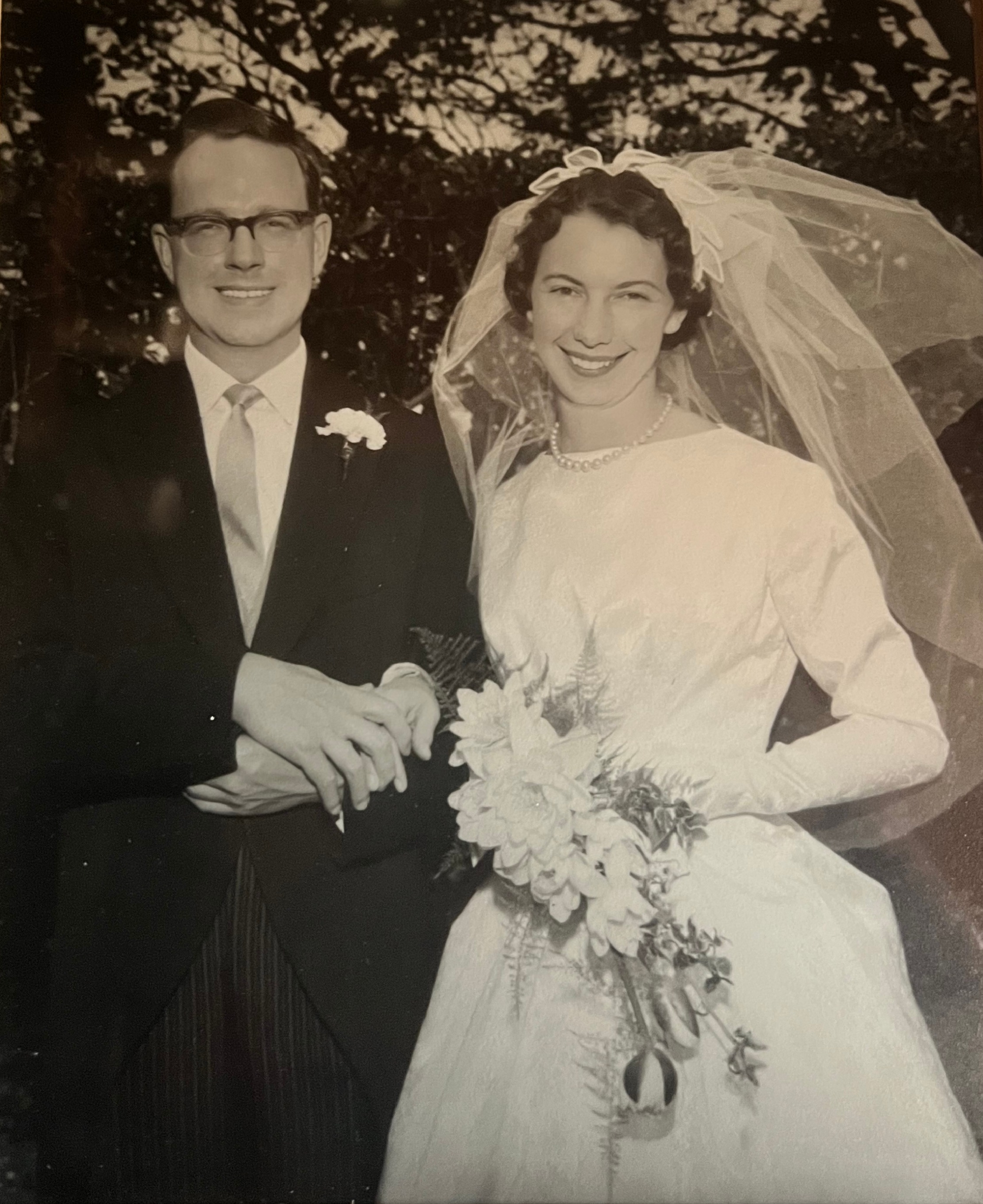 Vic and Shell's wedding, January 1960