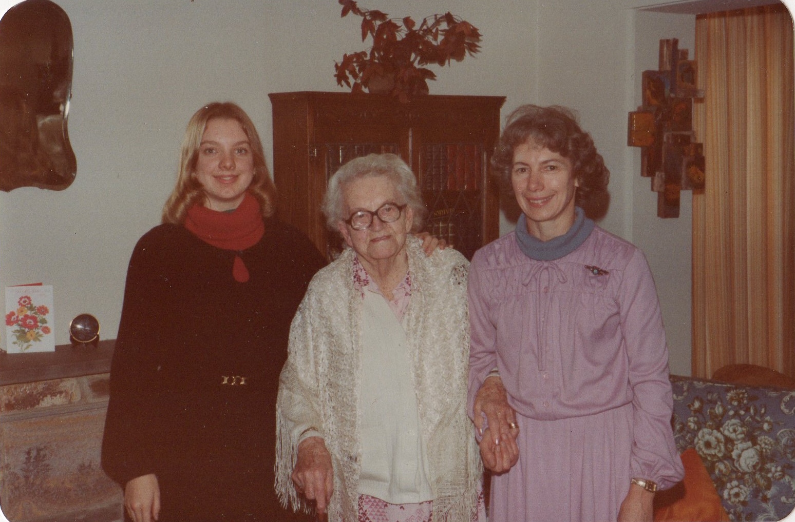 Shell with Julia and Vic's mother, 1983